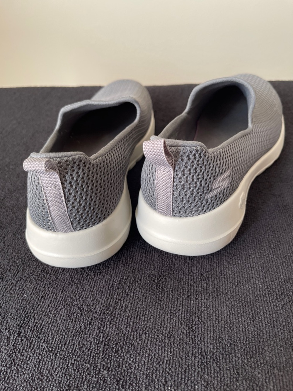 Skechers Gray Slip-On GOwalk Knit Shoes - Picture 6 of 9